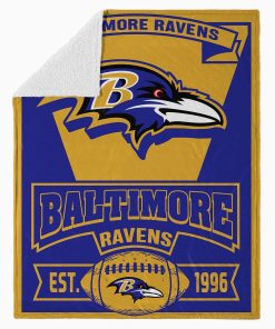 Mockup Blanket 4 BLK0303 Baltimore Ravens Vintage The Duke Est Blanket