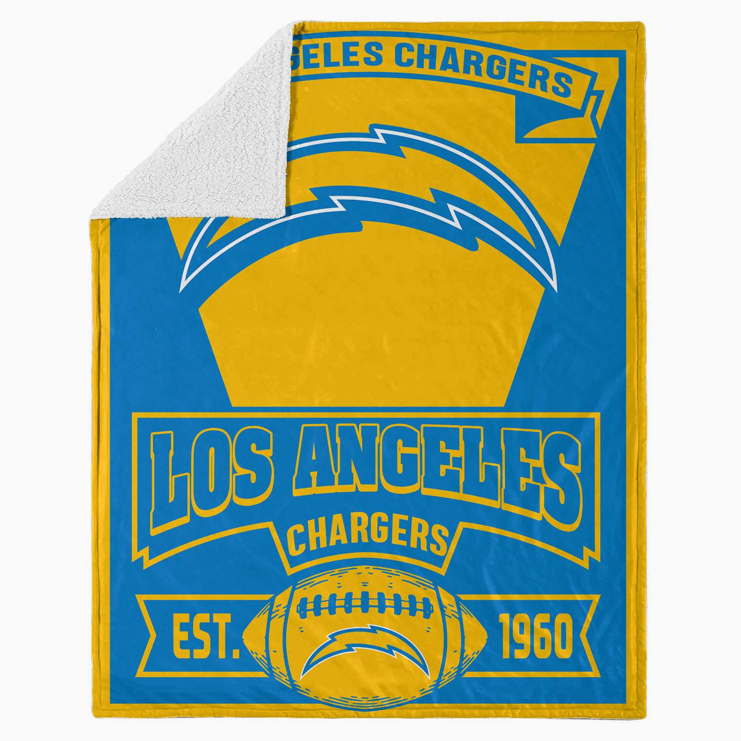 Los Angeles Chargers Vintage The Duke Est Blanket Los Angeles Chargers Vintage The Duke Est Blanket