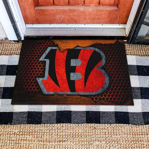 Mockup Doormat 1 DOOR007 Cincinnati Bengals Dornier Rug Doormat