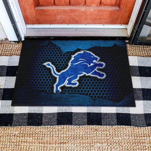 Mockup Doormat 1 DOOR011 Detroit Lions Dornier Rug Doormat