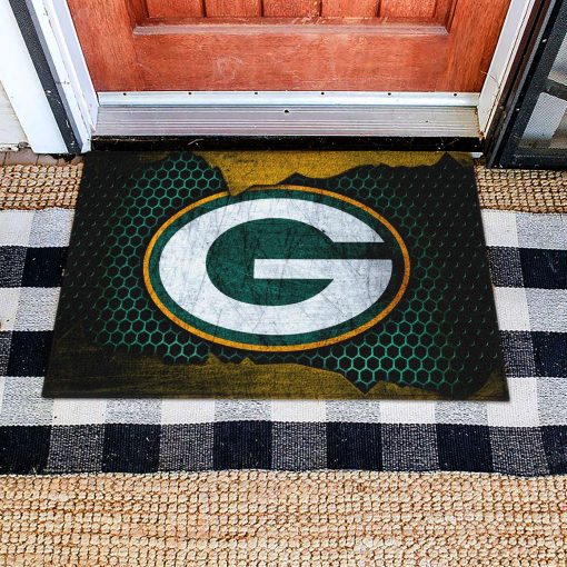 Mockup Doormat 1 DOOR012 Green Bay Packers Dornier Rug Doormat