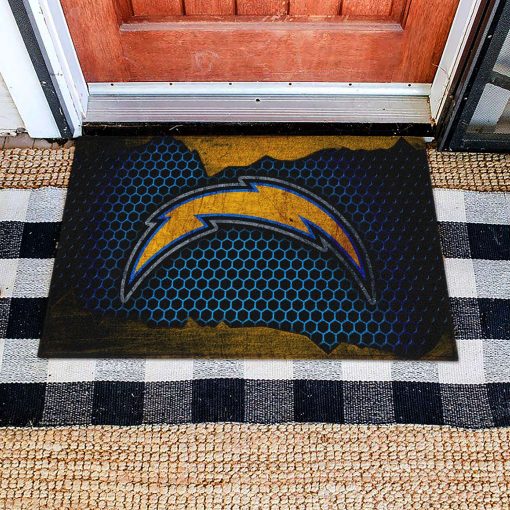 Mockup Doormat 1 DOOR018 Los Angeles Chargers Dornier Rug Doormat