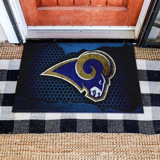 Mockup Doormat 1 DOOR019 Los Angeles Rams Dornier Rug Doormat