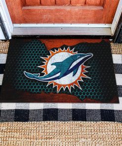 Mockup Doormat 1 DOOR020 Miami Dolphins Dornier Rug Doormat