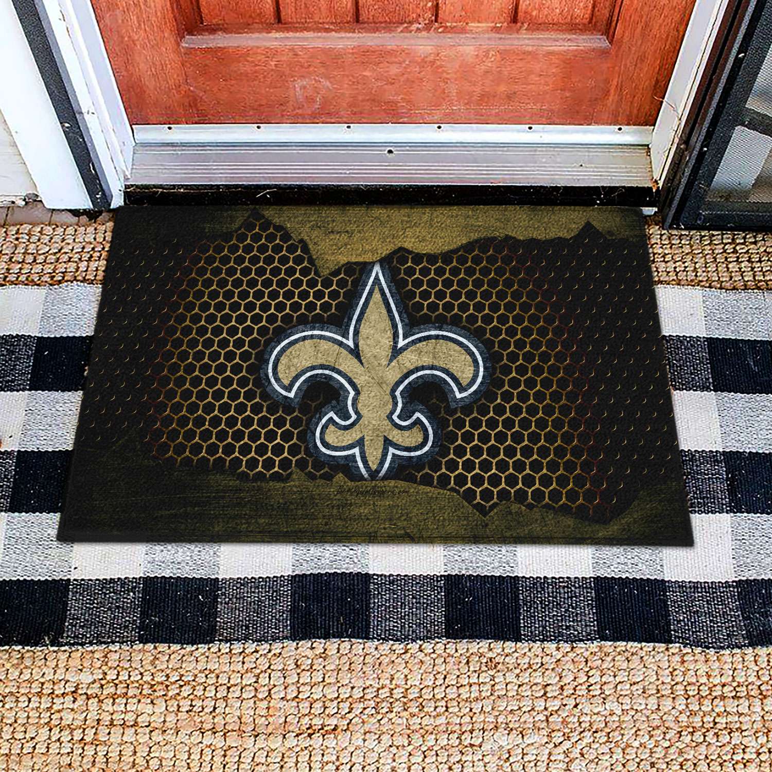 New Orleans Saints Dornier Rug Doormat New Orleans Saints Dornier Rug Doormat