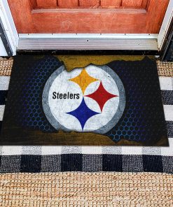 Mockup Doormat 1 DOOR027 Pittsburgh Steelers Dornier Rug Doormat