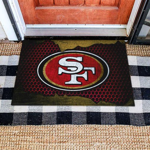 Mockup Doormat 1 DOOR028 San Francisco 49ers Dornier Rug Doormat
