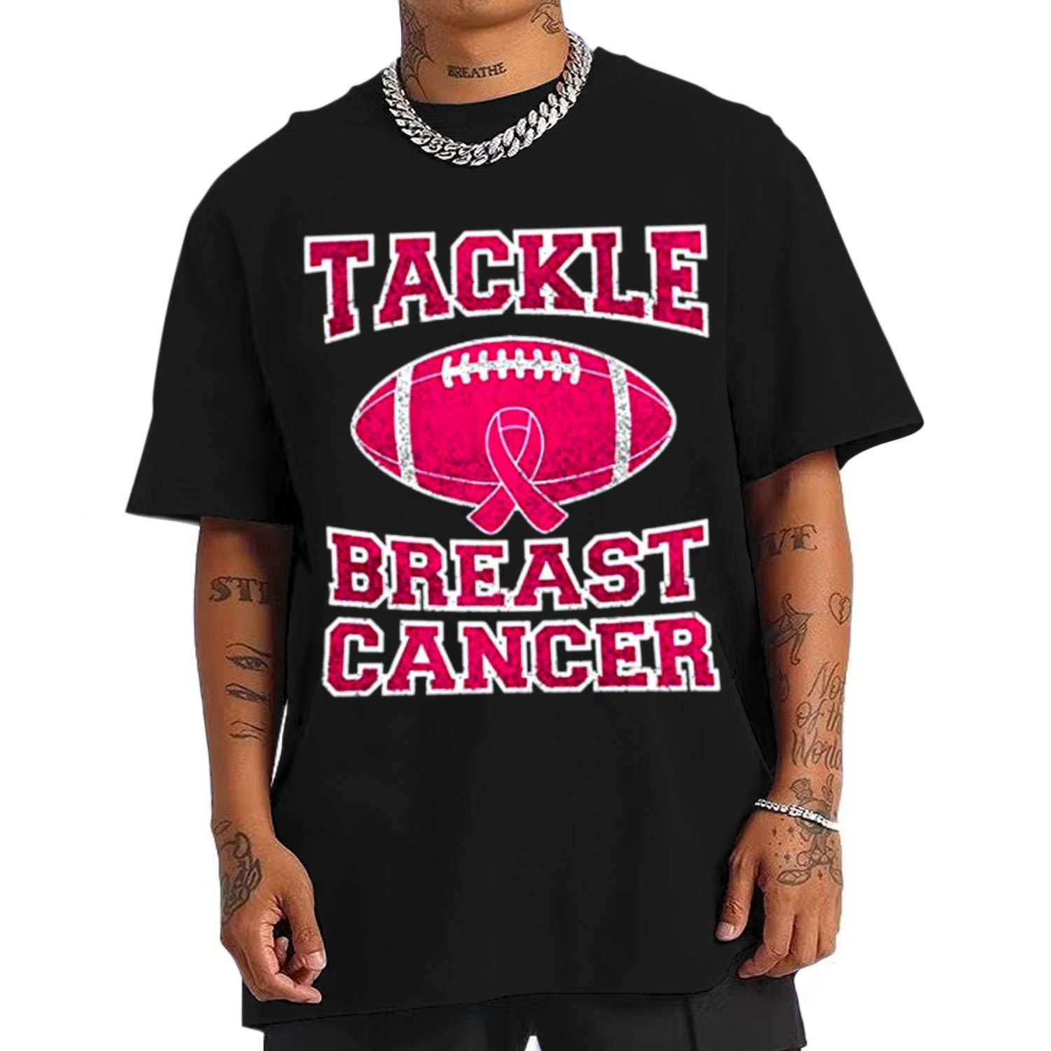 Tackle Breast Cancer Awareness T-shirt