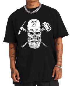 Mockup T Shirt 1 MEN BASE20 Skull With Beard And Hat