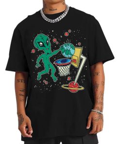 Mockup T Shirt 1 MEN BASK02 Alien Playing Space Basketball