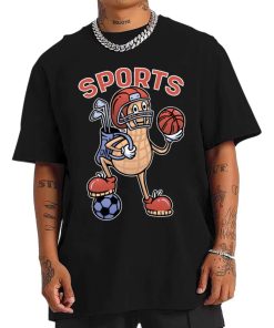 Mockup T Shirt 1 MEN BASK17 Peanut Sport Player Cartoon