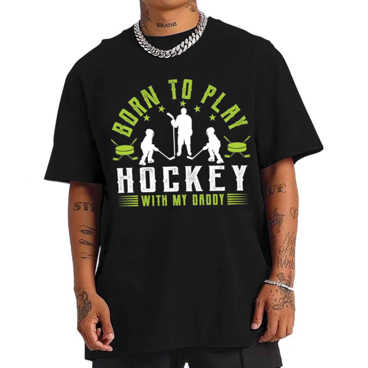 Born To Play Hockey With My Daddy T-shirt