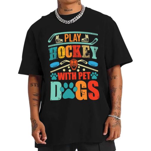 Mockup T Shirt 1 MEN ICEH18 Play Hockey With Pet Dogs