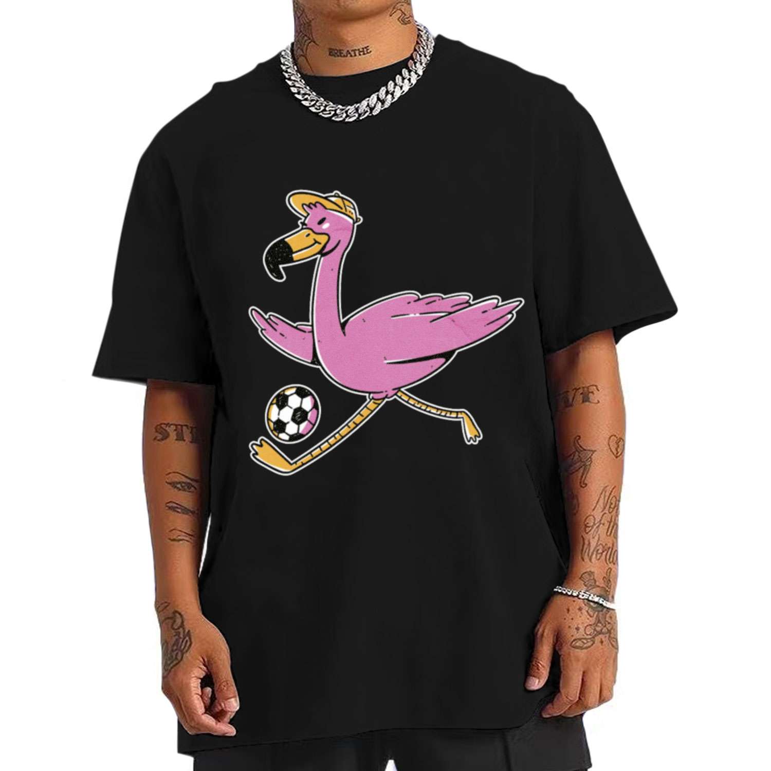 Flamingo Animal Soccer T-shirt