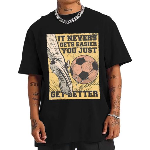 Mockup T Shirt 1 MEN SOCC04 Foot Kicking Soccer Ball