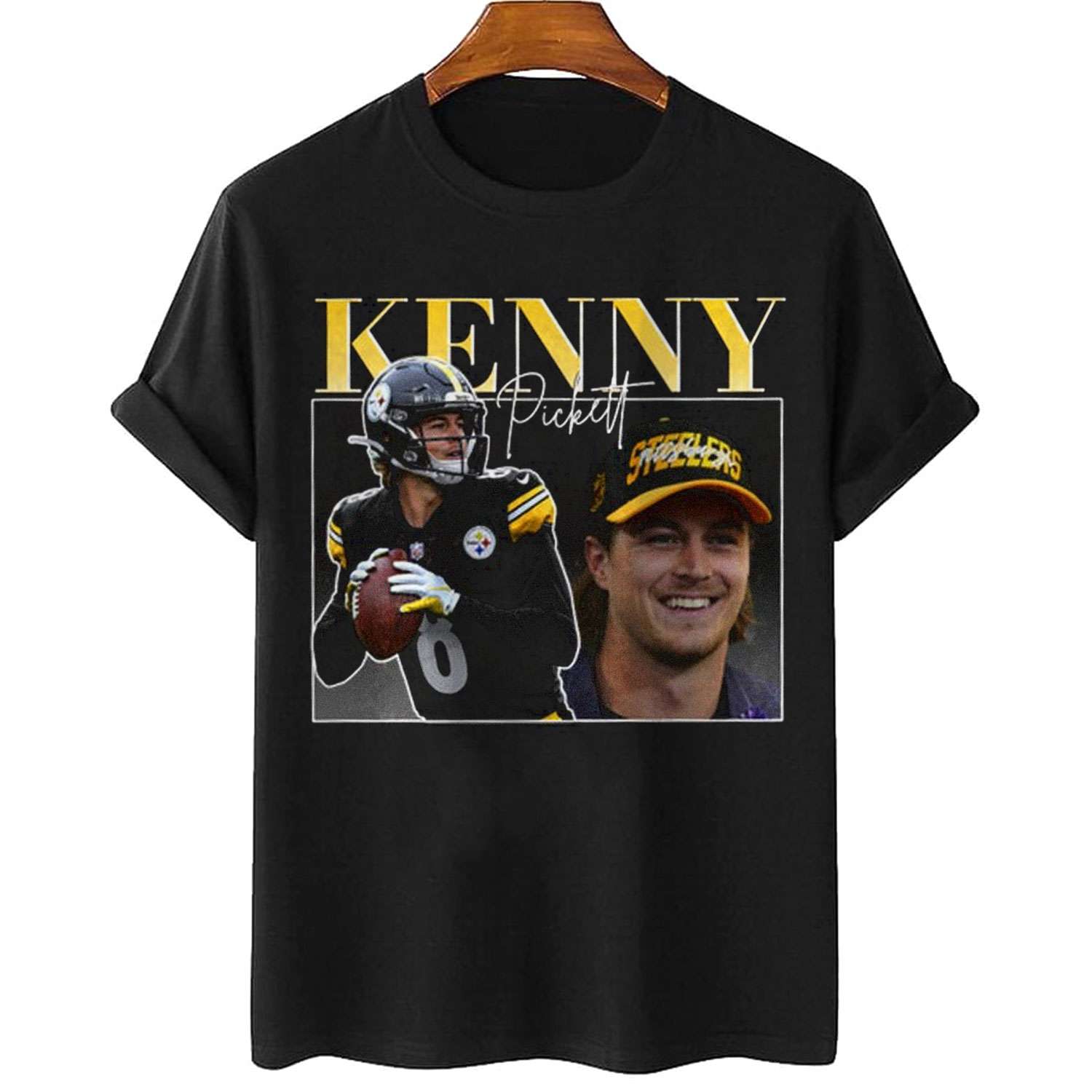 Kenny Pickett Vintage Retro Style Pittsburgh Steelers T-shirt