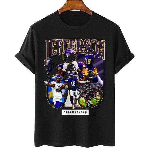 Mockup T Shirt 1 TSBN014 Justin Jefferson Bootleg Style Minnesota Vikings