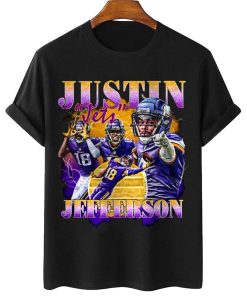 Mockup T Shirt 1 TSBN016 Justin Jefferson Bootleg Style Minnesota Vikings