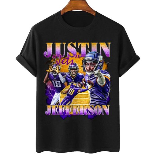 Mockup T Shirt 1 TSBN016 Justin Jefferson Bootleg Style Minnesota Vikings