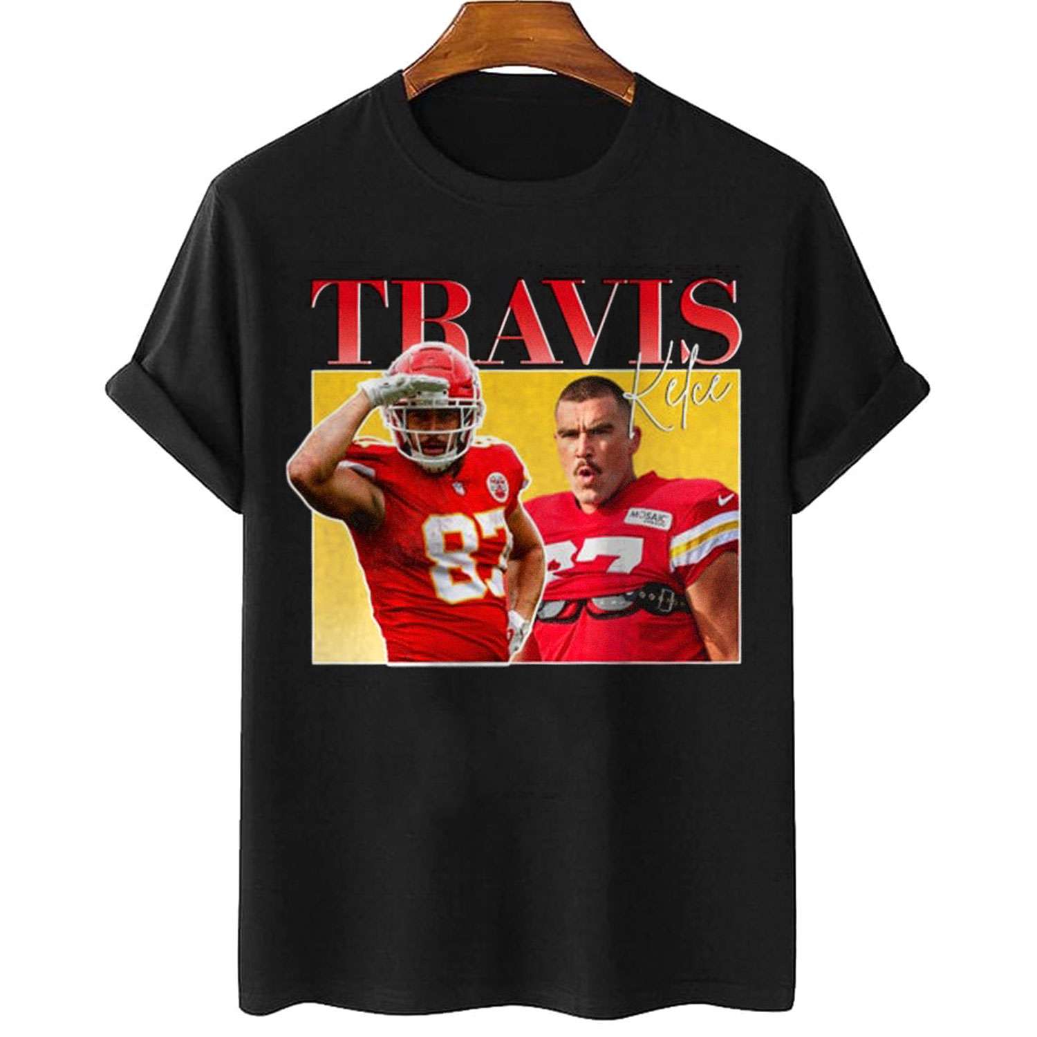 Travis Kelce Bootleg Style Vintage Kansas City Chiefs T-shirt