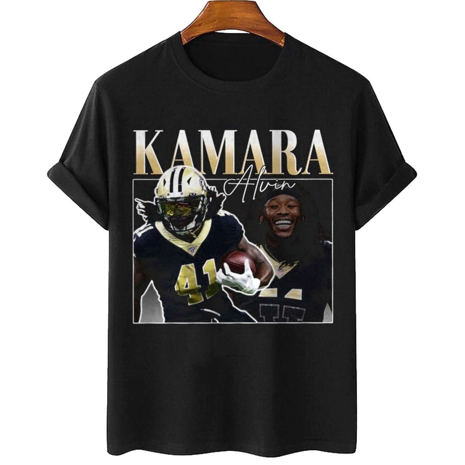 New Orleans Saints Alvin Kamara Shirt NFL Player Vintage Bootleg Shirt -  T-shirts Low Price