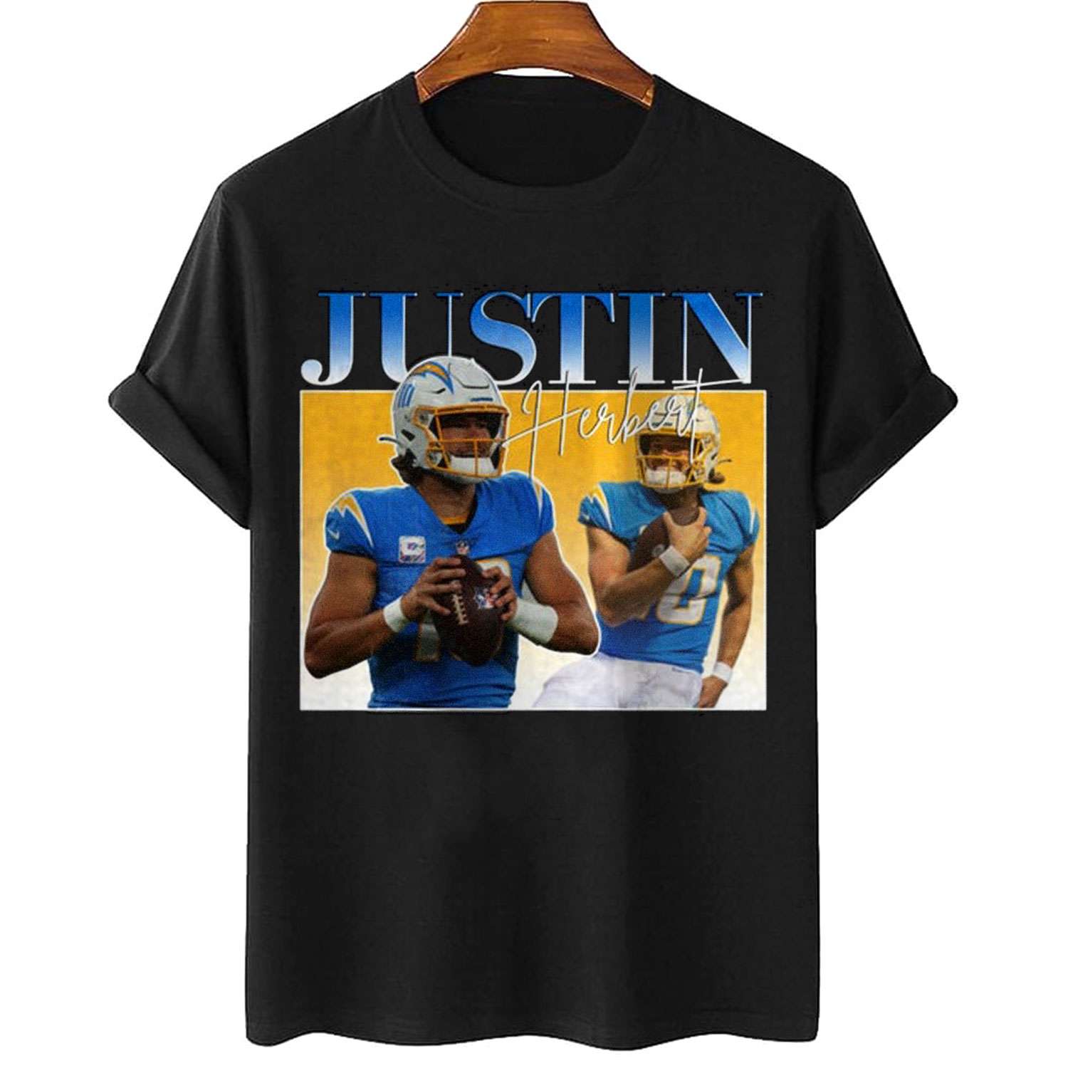 Justin Herbert Vintage Bootleg Style Los Angeles Chargers T-Shirt - Cruel  Ball