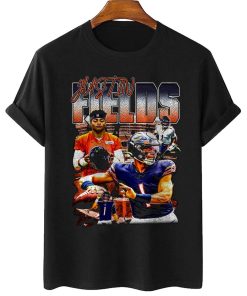 Official justin Fields Chicago Bears vintage retro 90s bootleg design shirt,  hoodie, sweater, long sleeve and tank top