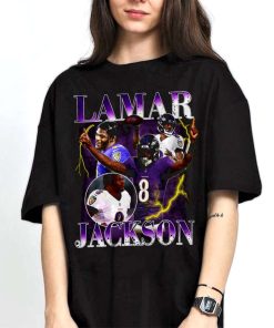 Mockup T Shirt 2 TSBN001 Lamar Jackson Bootleg Style Baltimore Ravens 3