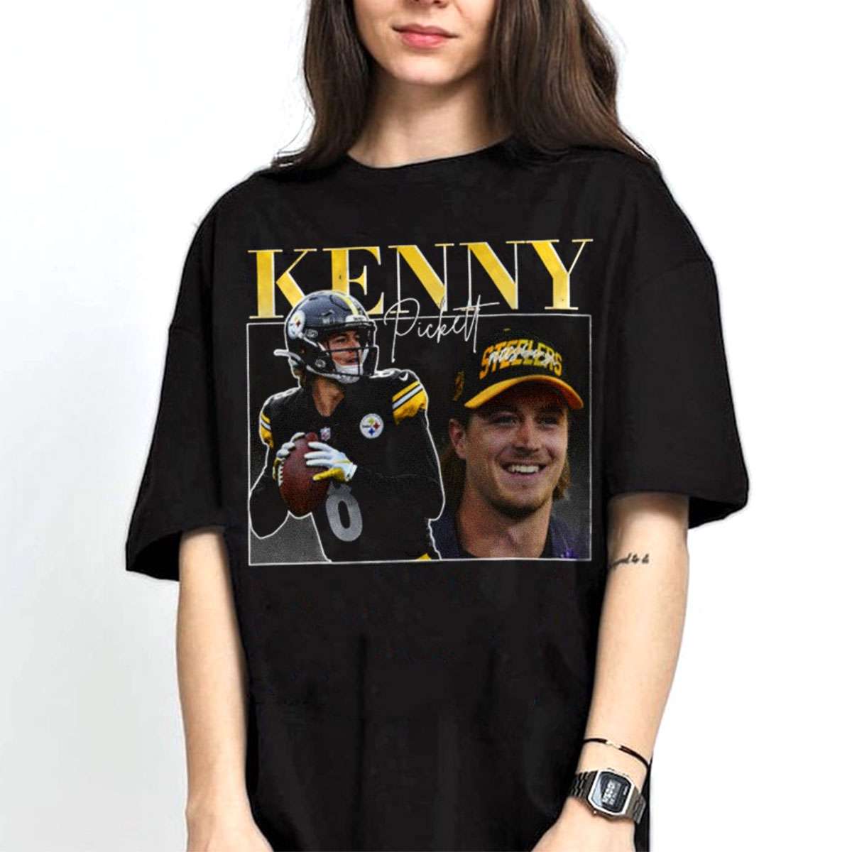 Kenny Pickett Vintage Retro Style Pittsburgh Steelers T-shirt