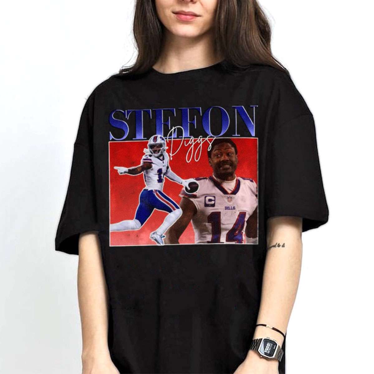 Stefon Diggs Vintage Retro Style Buffalo Bills T-shirt