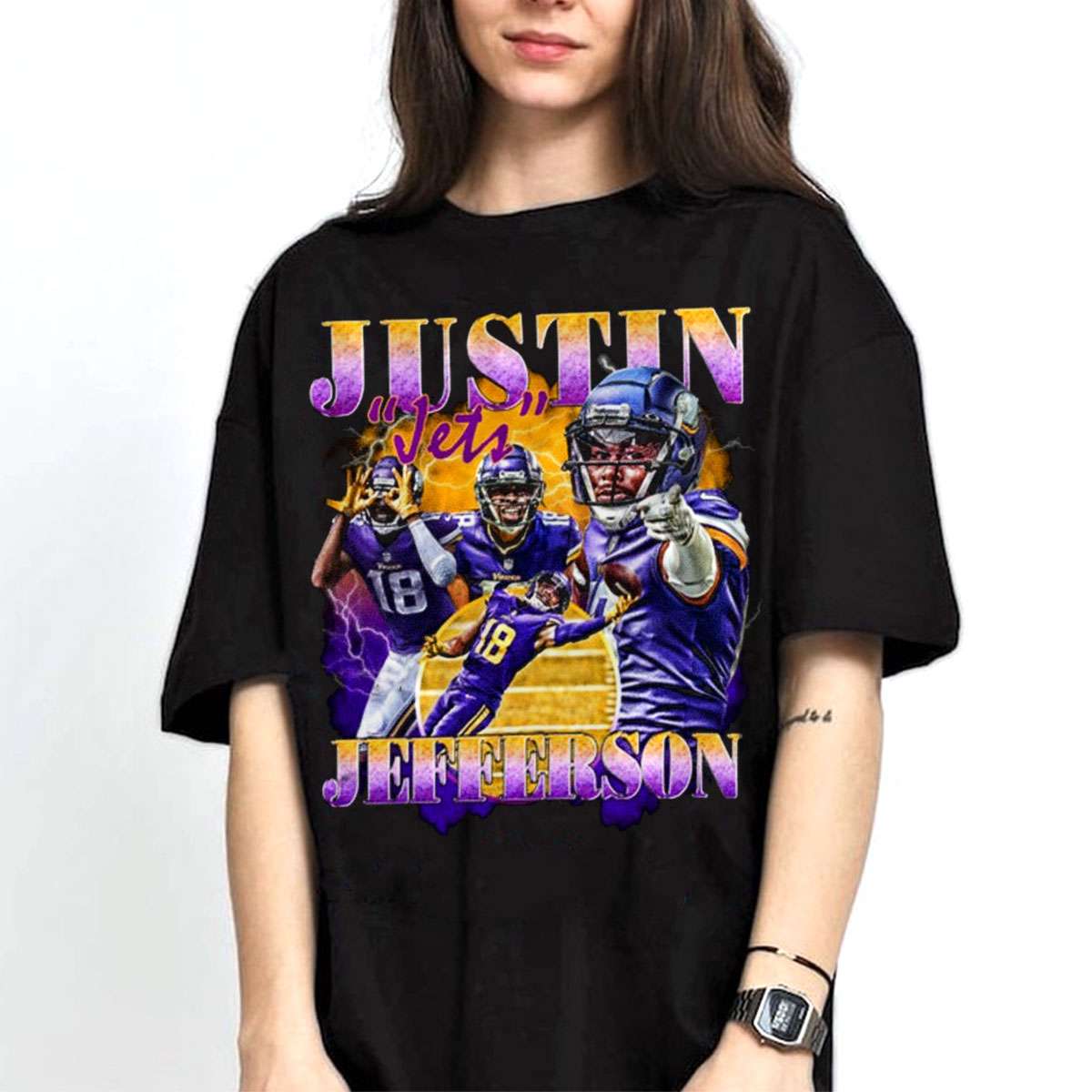 Justin Jefferson Bootleg Style Minnesota Vikings T-shirt