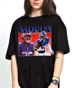 Mockup T Shirt 2 TSBN020 Saquon Barkley Vintage Retro Style New York Giants