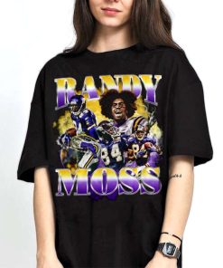 Mockup T Shirt 2 TSBN021 Randy Moss Bootleg Style Minnesota Vikings