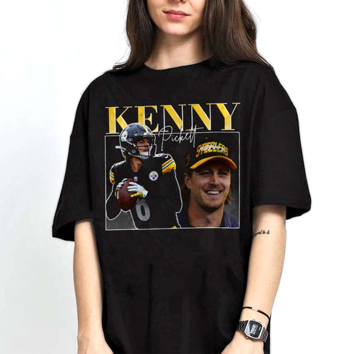 Kenny Pickett Shirt Typography Pittsburgh Steelers Gift