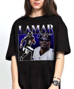Mockup T Shirt 2 TSBN060 Lamar Jackson Bootleg Style Baltimore Ravens