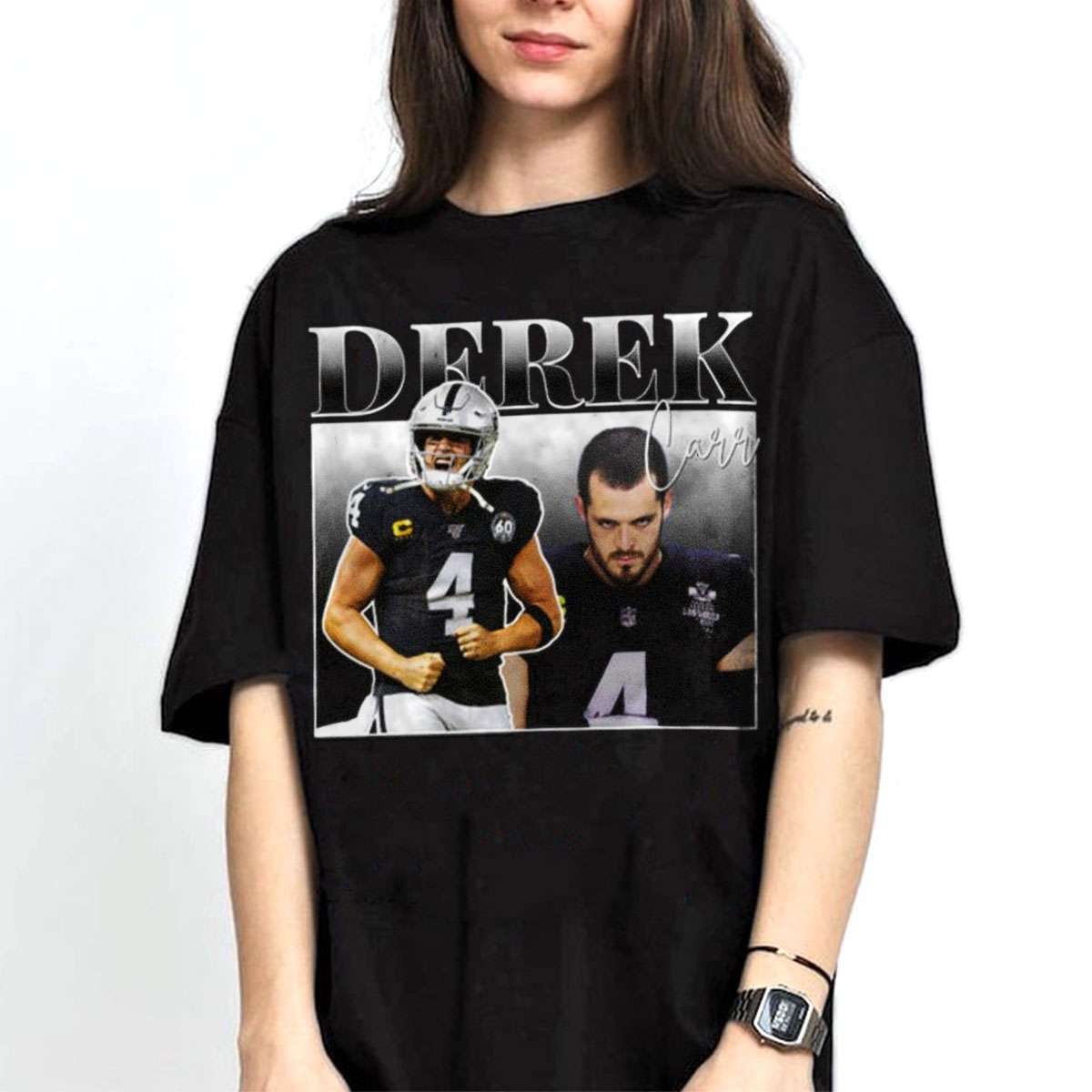 Derek Carr Vintage Style Las Vegas Raiders T-shirt