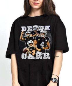 Mockup T Shirt 2 TSBN070 Derek Carr Bootleg Style Las Vegas Raiders