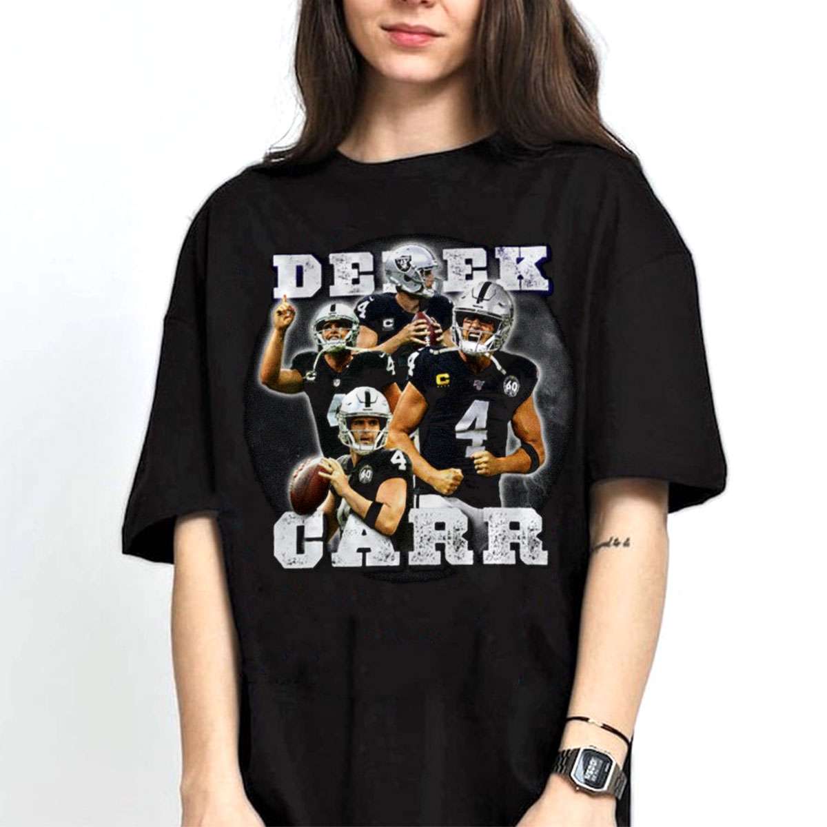 Derek Carr Bootleg Style Las Vegas Raiders T-shirt