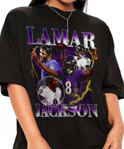 Mockup T Shirt 3 TSBN001 Lamar Jackson Bootleg Style Baltimore Ravens 3