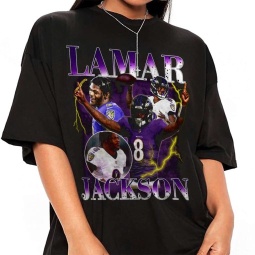 Mockup T Shirt 3 TSBN001 Lamar Jackson Bootleg Style Baltimore Ravens 3