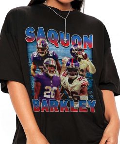 Mockup T Shirt 3 TSBN013 Saquon Barkley Bootleg Style New York Giants