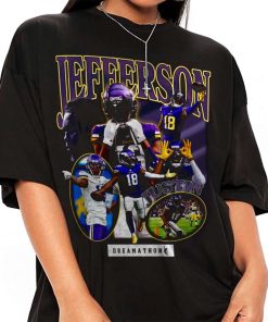 Mockup T Shirt 3 TSBN014 Justin Jefferson Bootleg Style Minnesota Vikings