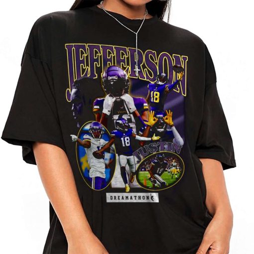 Mockup T Shirt 3 TSBN014 Justin Jefferson Bootleg Style Minnesota Vikings