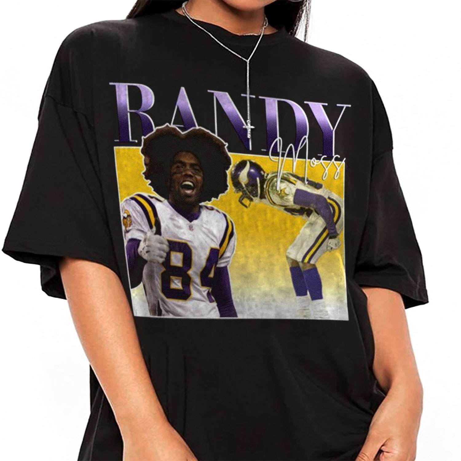 Randy Moss 84 Minnesota Vikings football player Vintage gift shirt