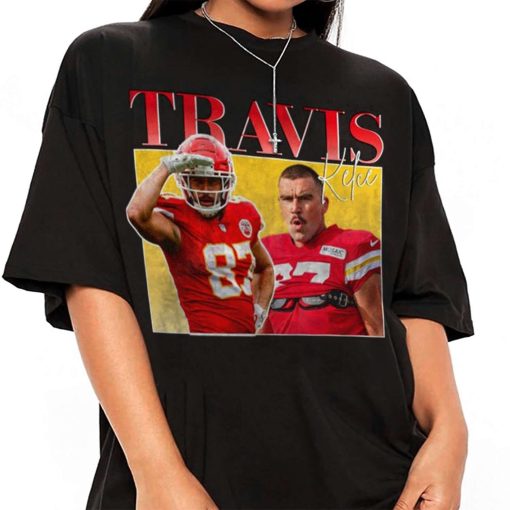 Mockup T Shirt 3 TSBN033 Travis Kelce Bootleg Style Kansas City Chiefs