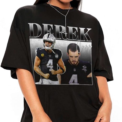 Mockup T Shirt 3 TSBN069 Derek Carr Vintage Style Las Vegas Raiders