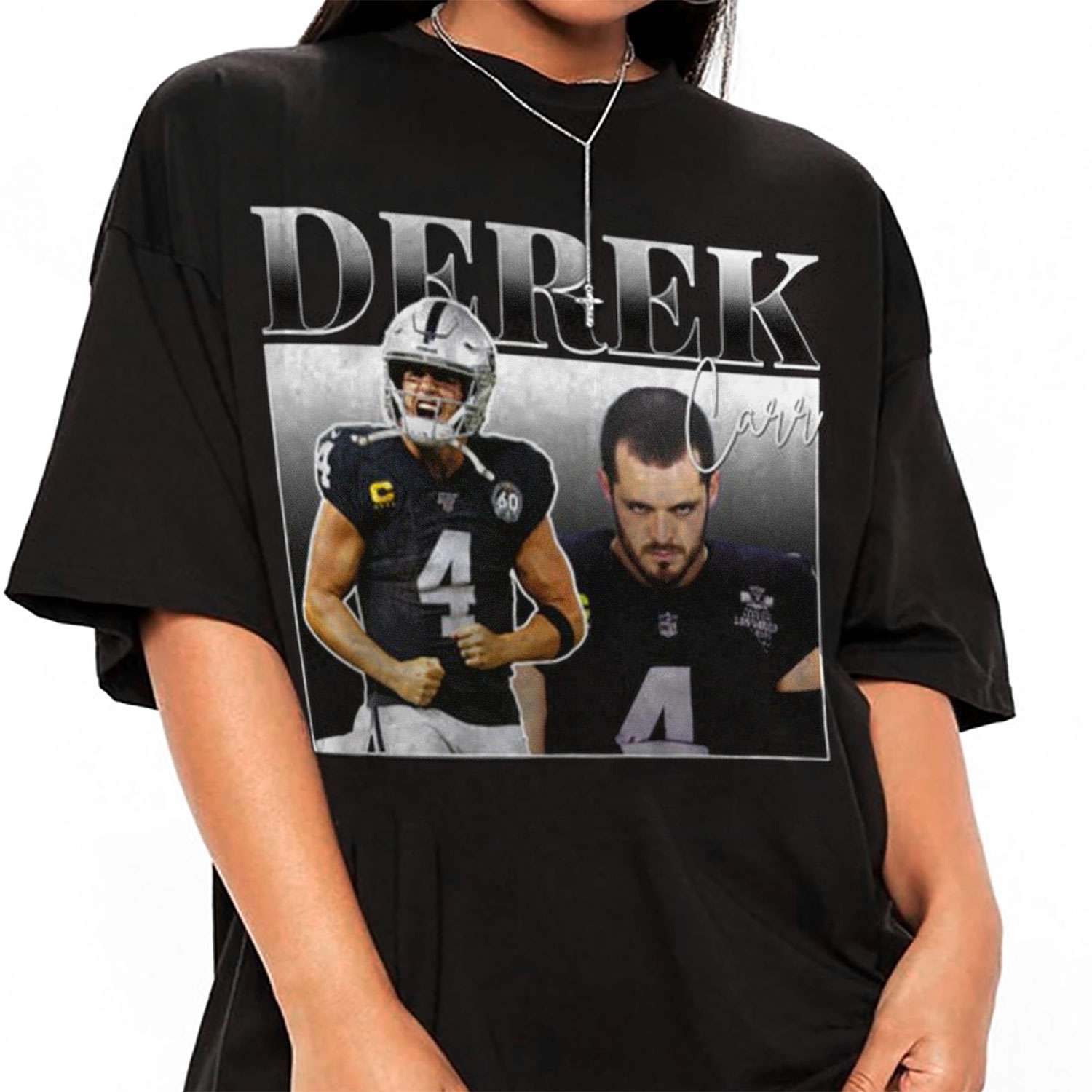 Derek Carr Vintage Style Las Vegas Raiders T-shirt