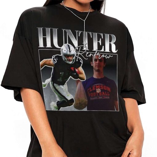 Mockup T Shirt 3 TSBN077 Hunter Renfrow Bootleg Style Las Vegas Raiders