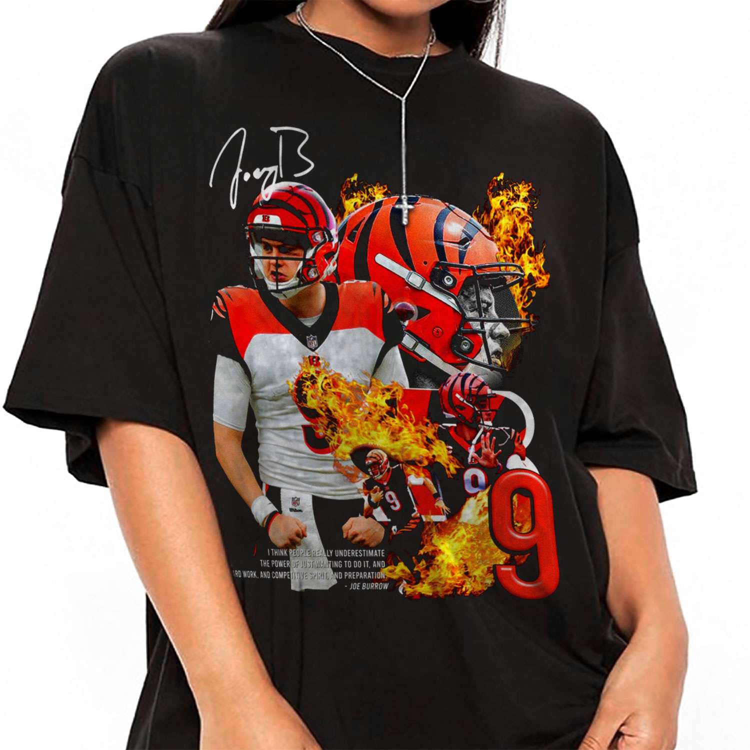 Joe Burrow 9 Cincinnati Bengals player football poster shirt, hoodie,  sweater, long sleeve and tank top