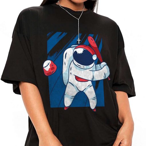 Mockup T Shirt GIRL BASE03 Astronaut Baseball